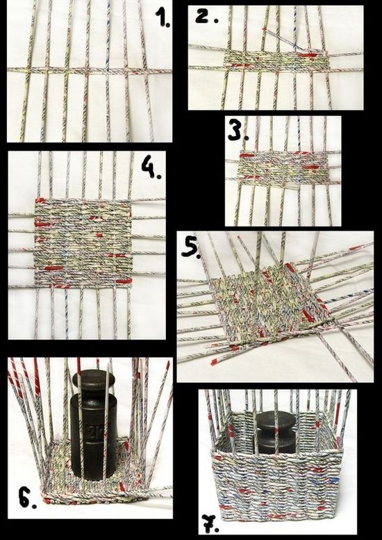 Methoden des Webens von Zeitungsröhren: Meisterklasse für Anfänger, neue Ideen 03