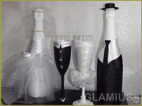 Hochzeit Champagner-Flasche Tun Sie es selbst 01